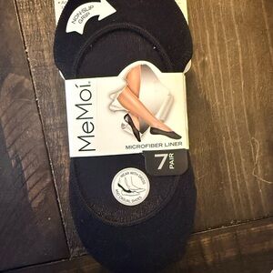 MeMoi Black Microfiber Liner Socks
